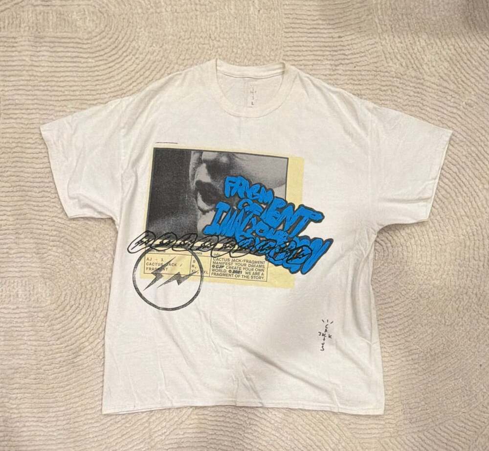 Travis Scott Cactus Jack for Fragment Manifest T-Shirt Size L White